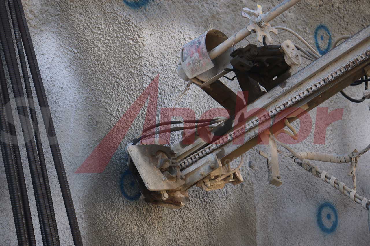 Construction site using SupAnchor self drilling anchor system