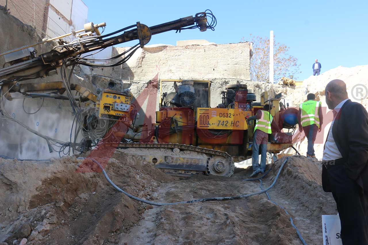 Construction site using SupAnchor self drilling anchor system