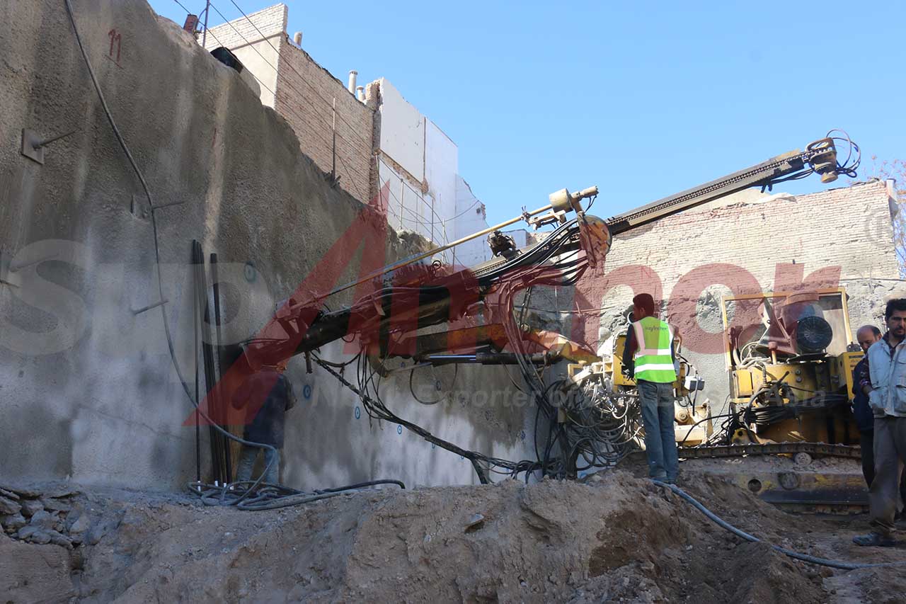 Construction site using SupAnchor self drilling anchor system