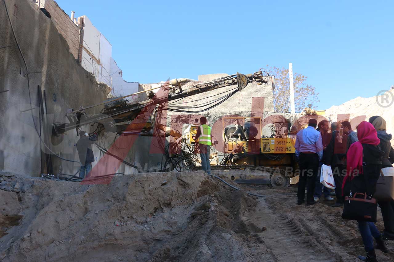 Construction site using SupAnchor self drilling anchor system