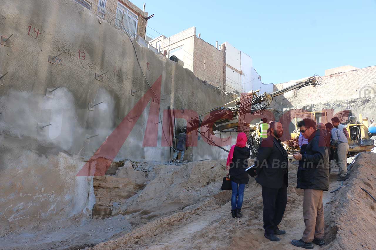 Construction site using SupAnchor self drilling anchor system