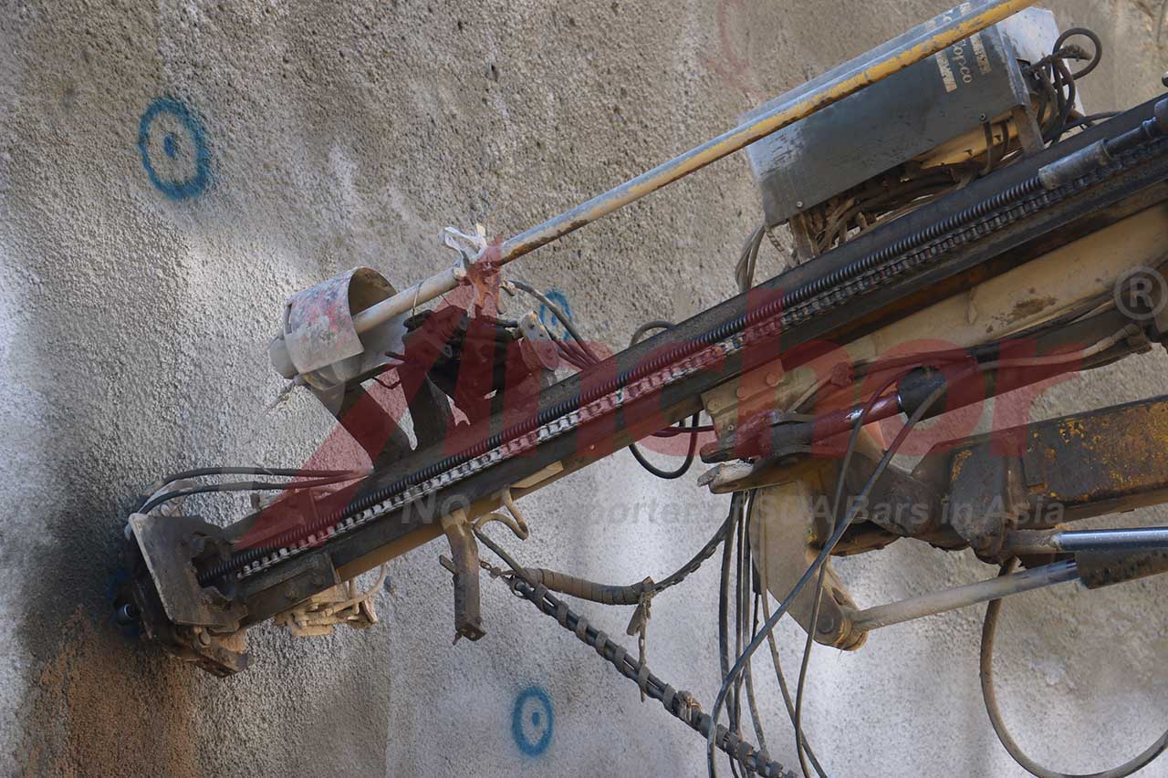 Construction site using SupAnchor self drilling anchor system