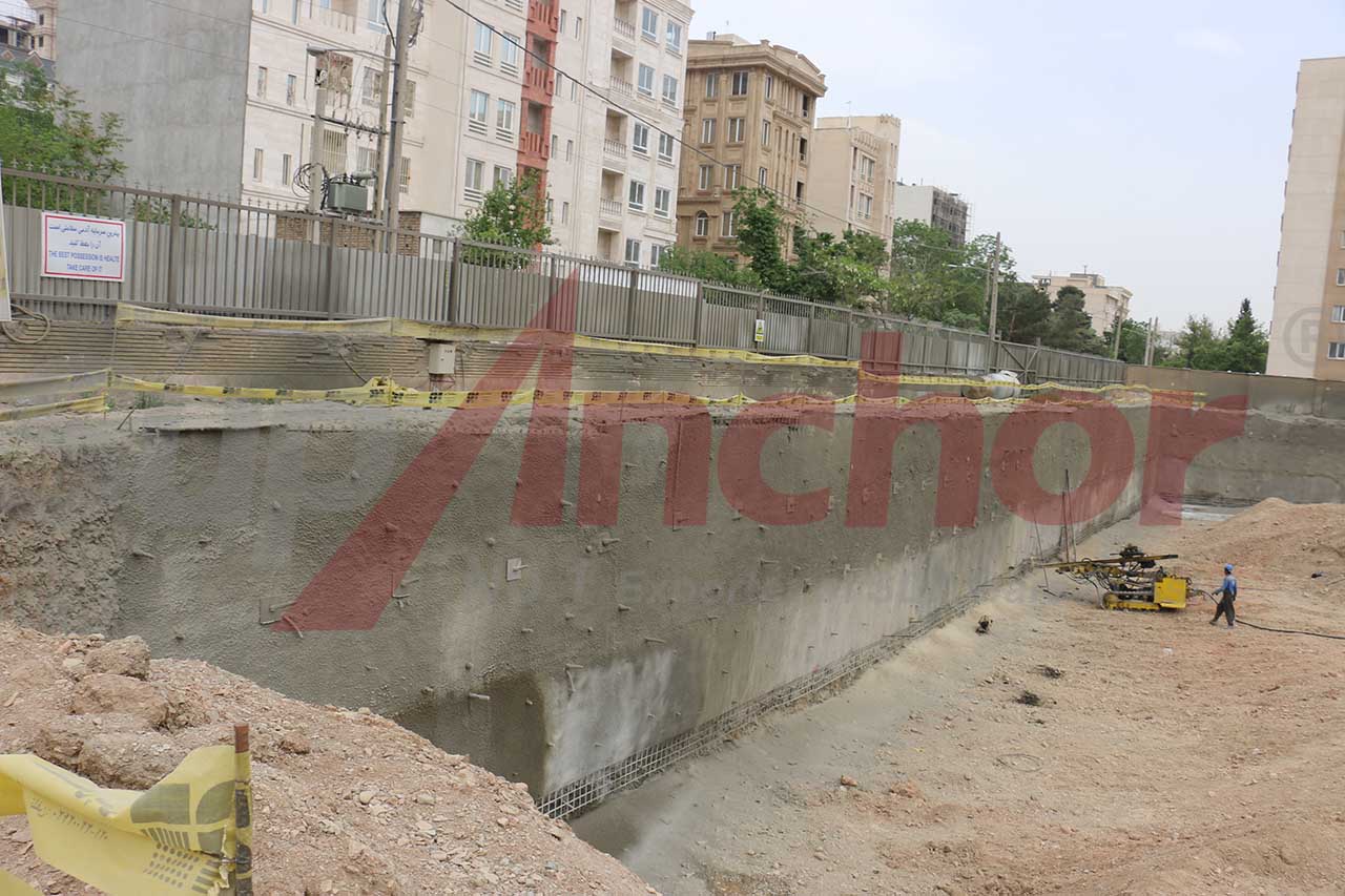 Construction site using SupAnchor self drilling anchor system