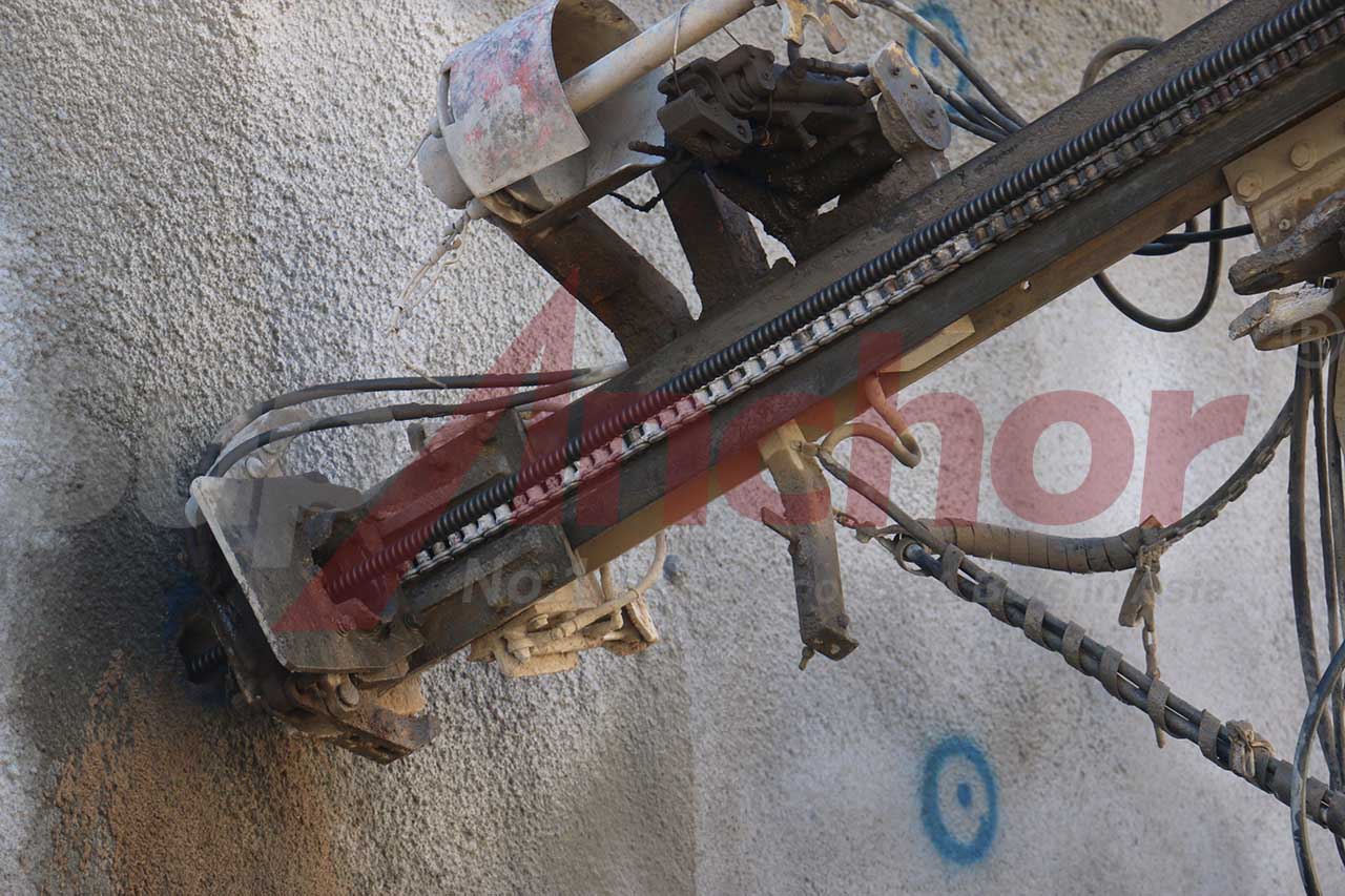 Construction site using SupAnchor self drilling anchor system