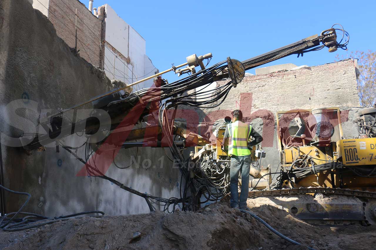 Construction site using SupAnchor self drilling anchor system