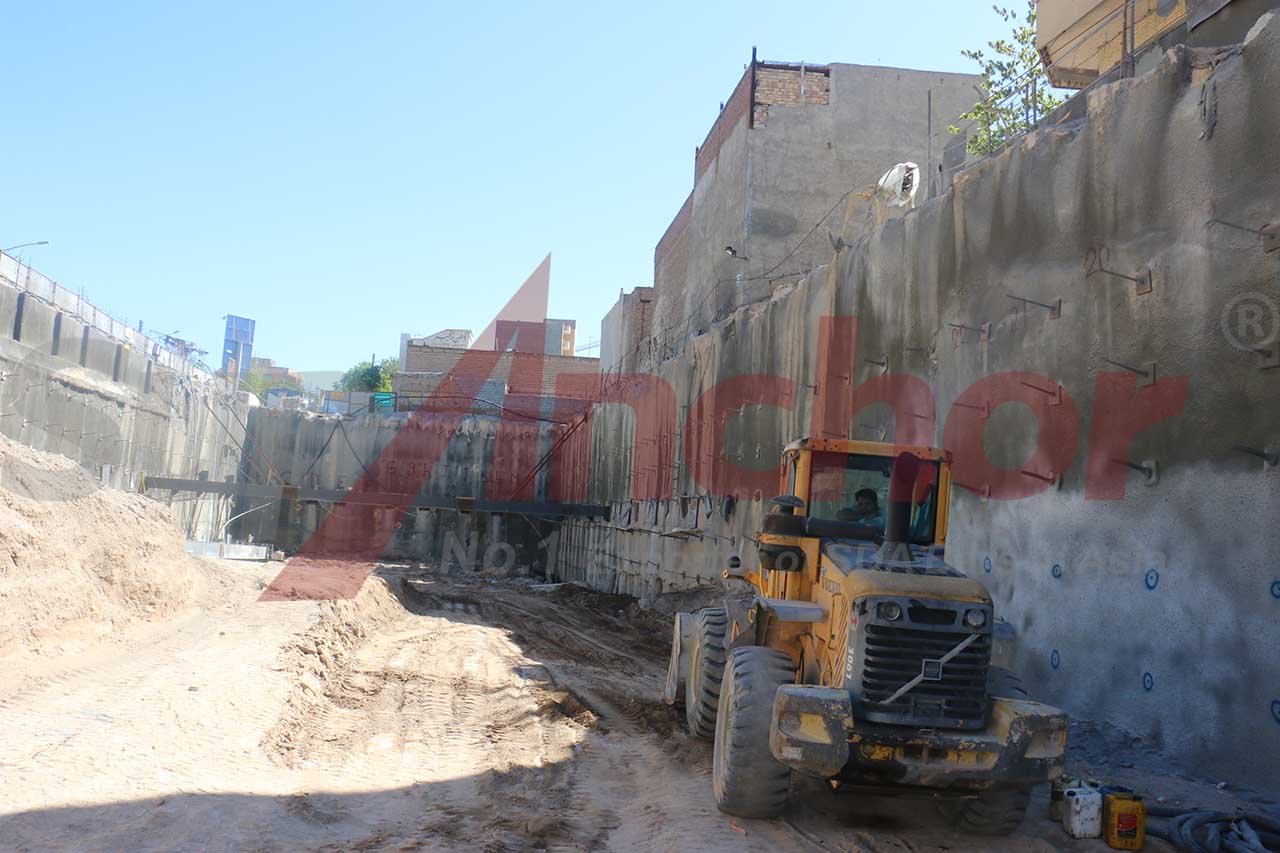 Construction site using SupAnchor self drilling anchor system