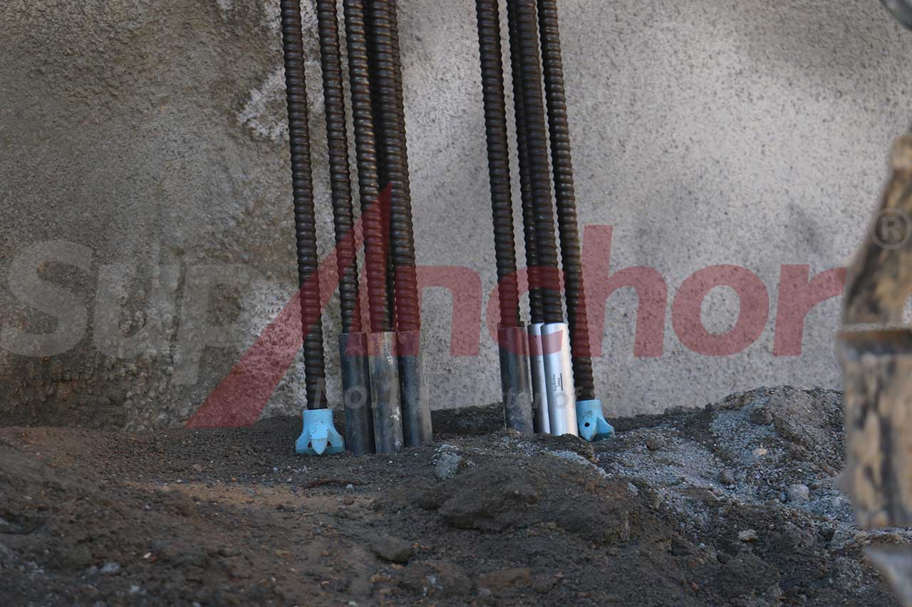 Construction site using SupAnchor self drilling anchor system