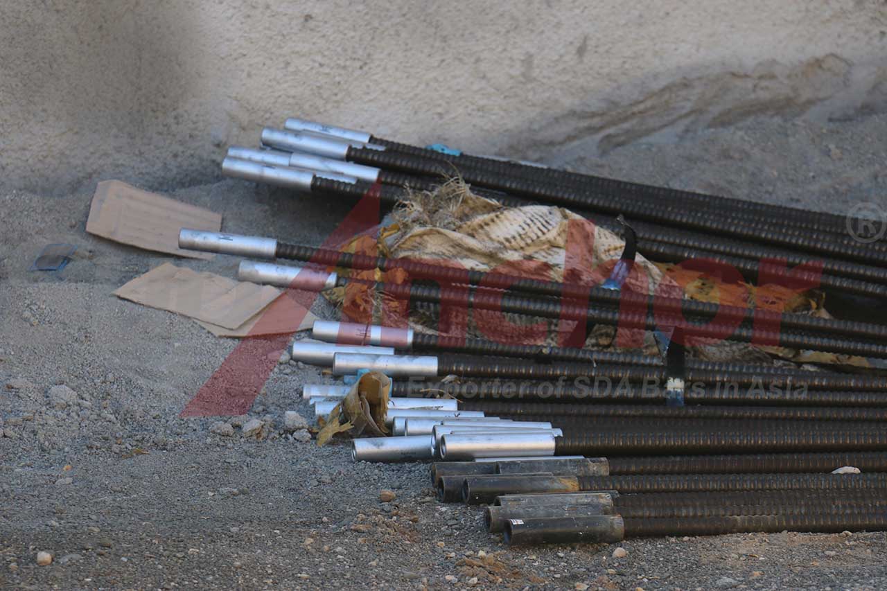 Construction site using SupAnchor self drilling anchor system