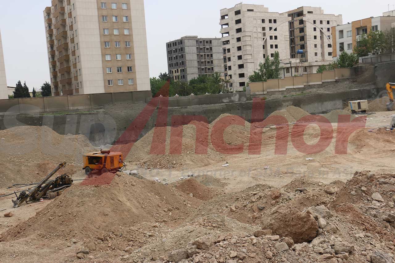 Construction site using SupAnchor self drilling anchor system