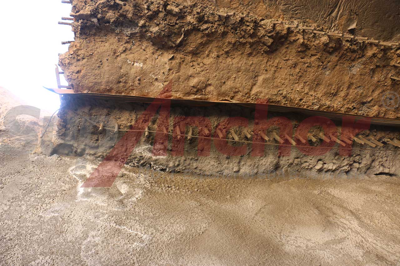 Construction site using SupAnchor self drilling anchor system