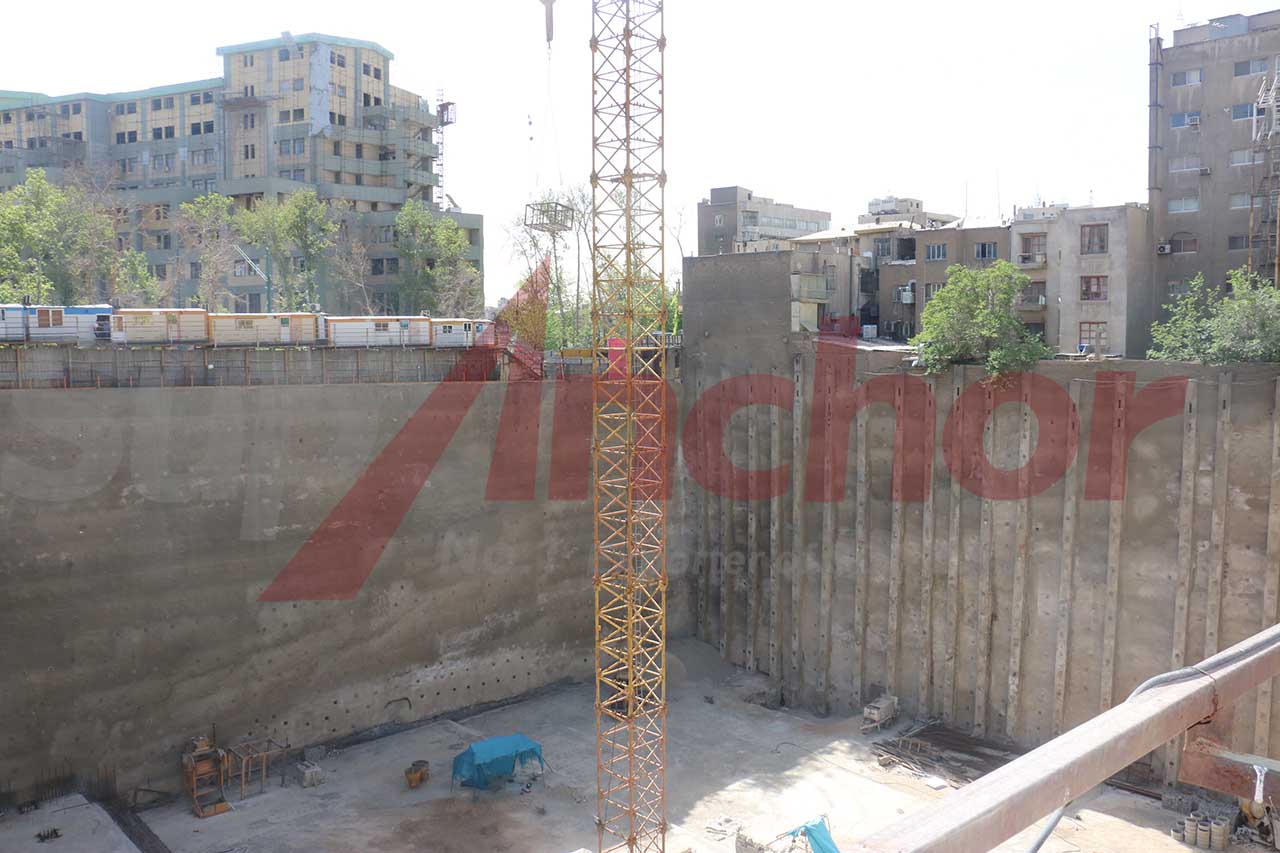 Construction site using SupAnchor self drilling anchor system