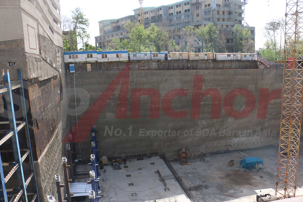 Construction site using SupAnchor self drilling anchor system