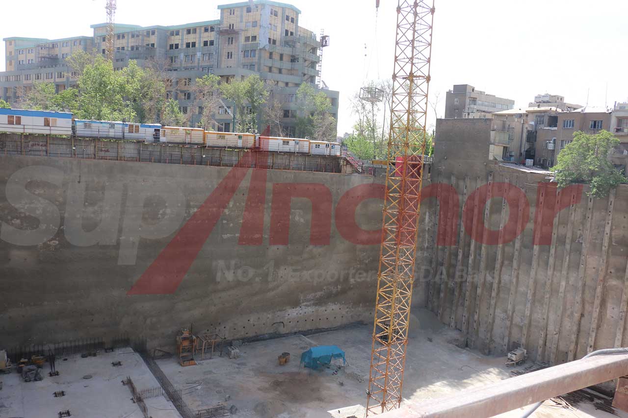 Construction site using SupAnchor self drilling anchor system