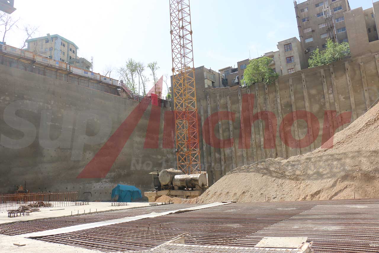 Construction site using SupAnchor self drilling anchor system