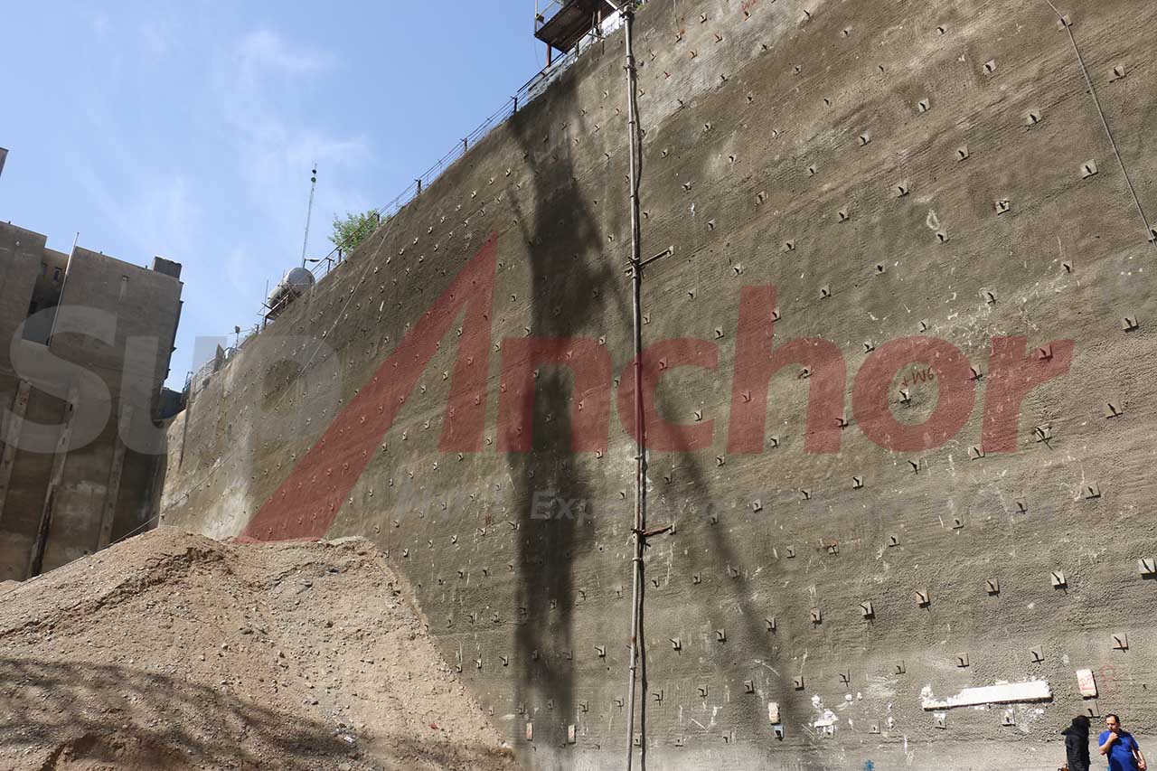 Construction site using SupAnchor self drilling anchor system