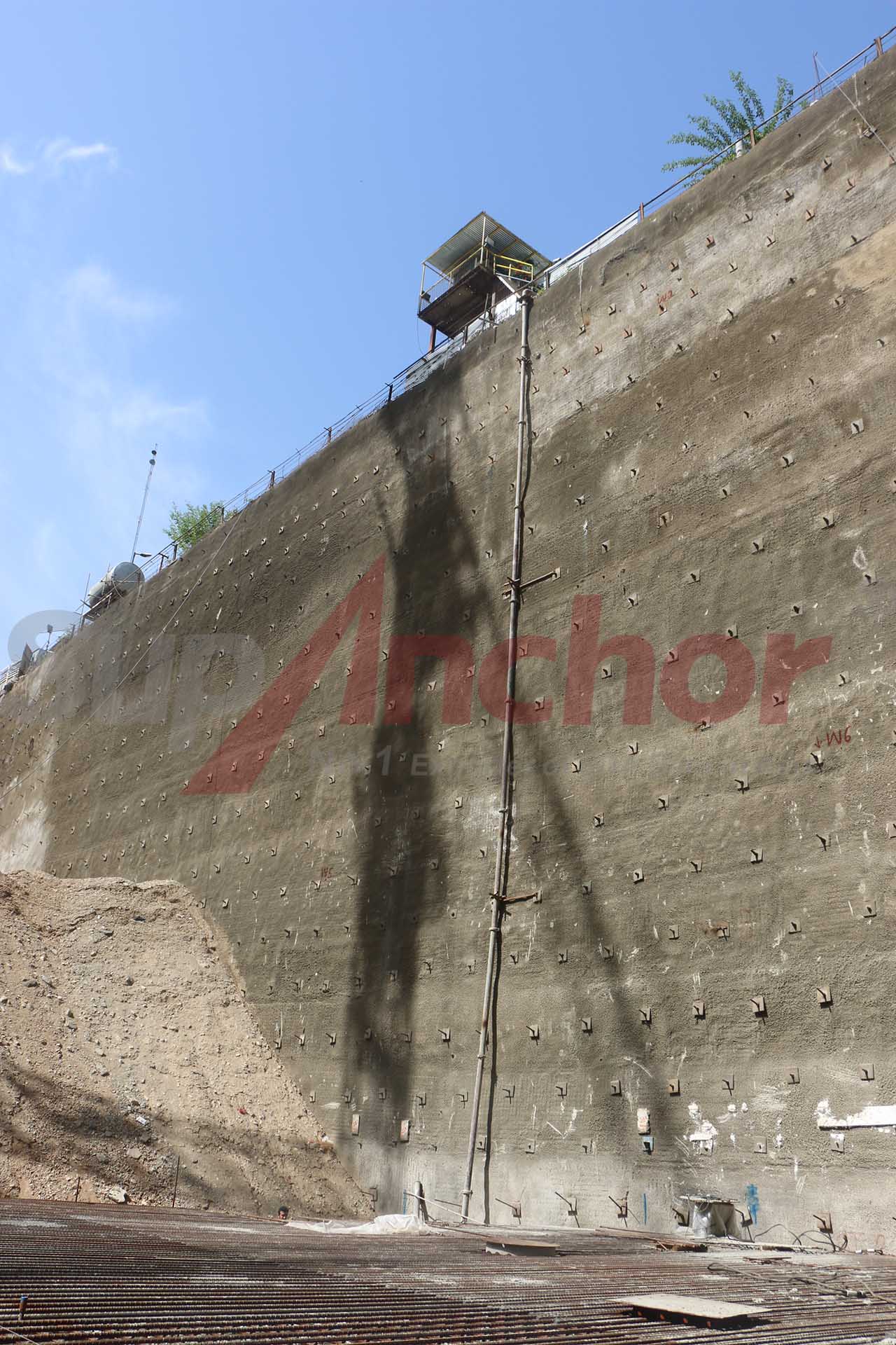 Construction site using SupAnchor self drilling anchor system