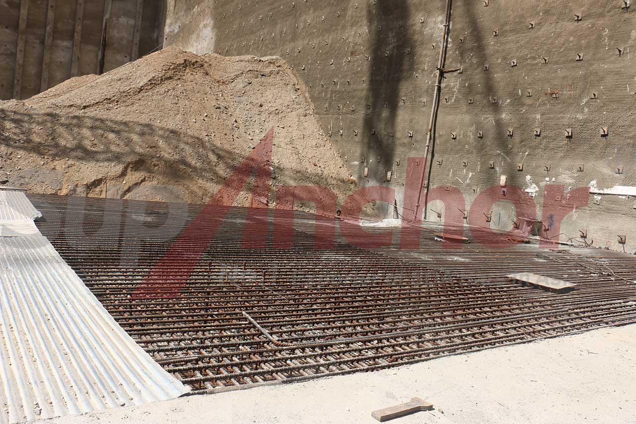 Construction site using SupAnchor self drilling anchor system