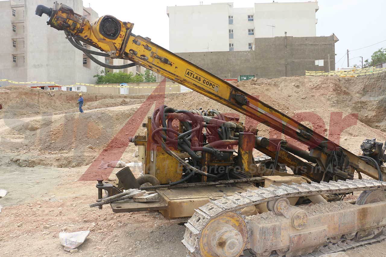 Construction site using SupAnchor self drilling anchor system