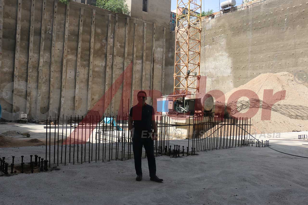 Construction site using SupAnchor self drilling anchor system