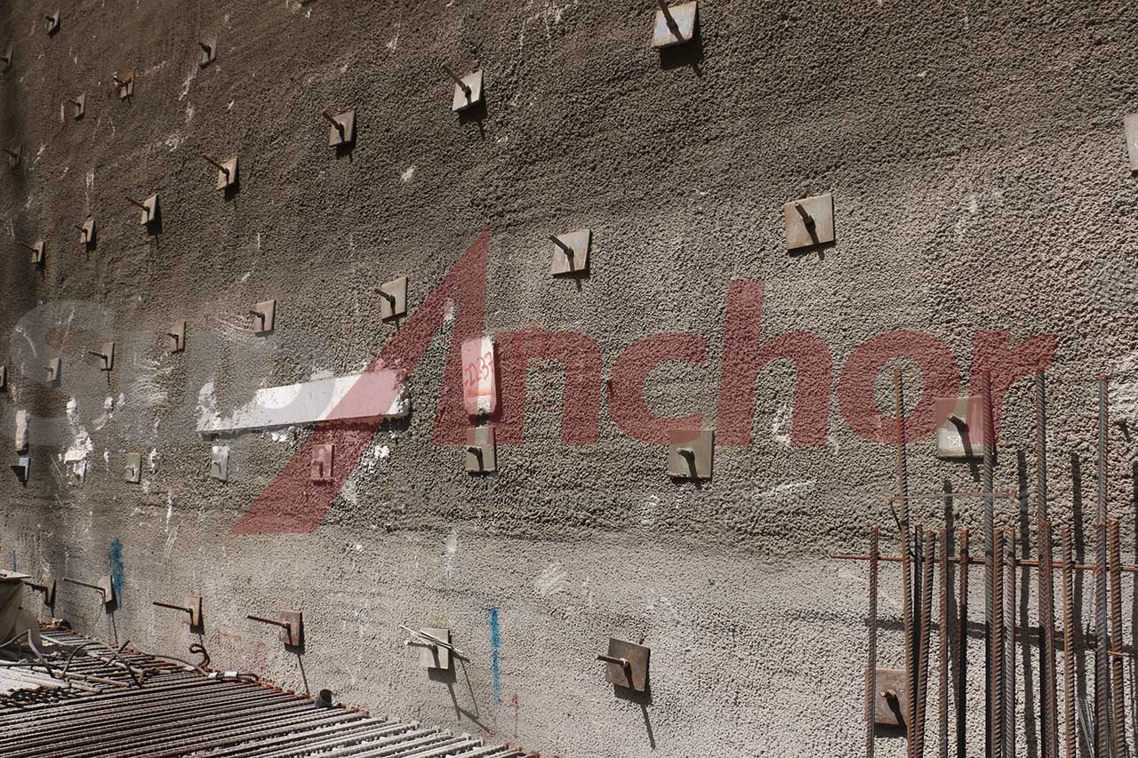 Construction site using SupAnchor self drilling anchor system