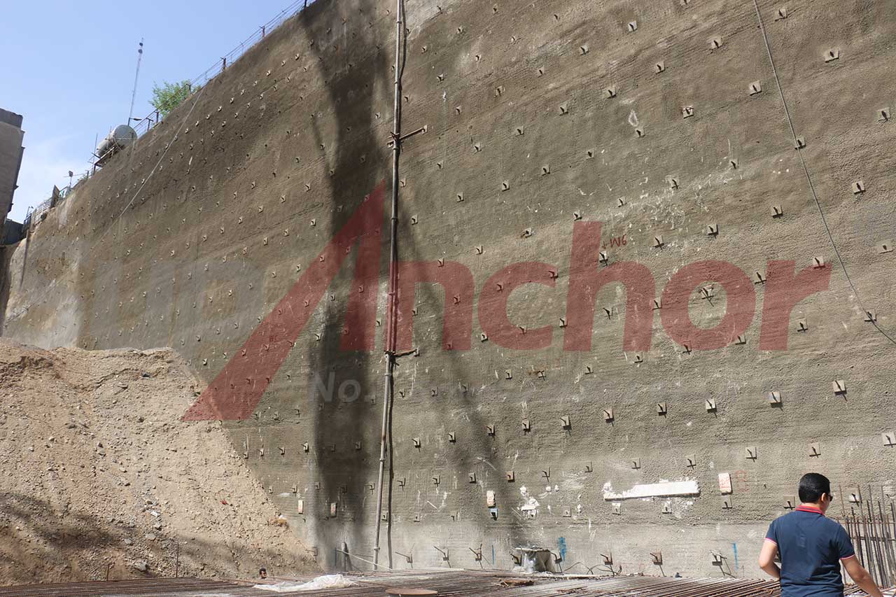Construction site using SupAnchor self drilling anchor system