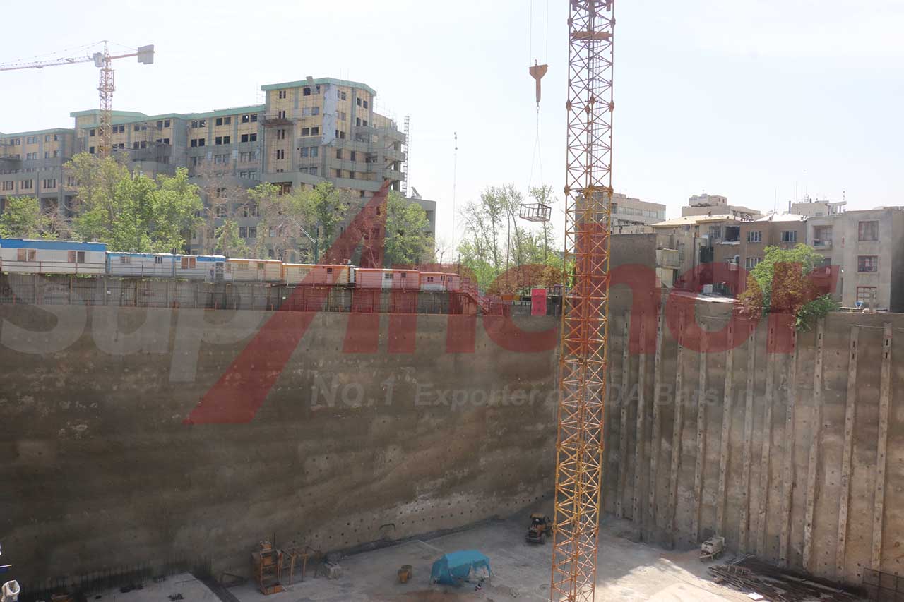 Construction site using SupAnchor self drilling anchor system