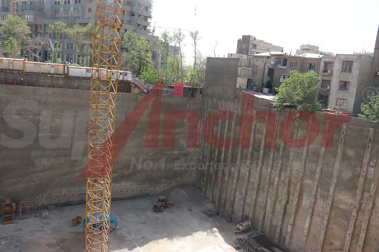 Construction site using SupAnchor self drilling anchor system